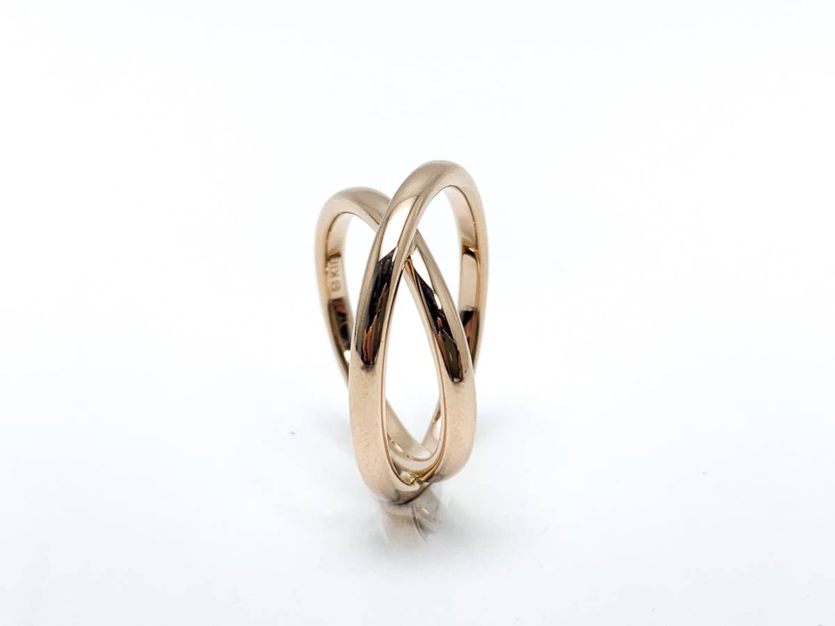 MIKIMOTO Mikimoto K18PG 18 золотой розовое золото Cross мода кольцо кольцо бренд ювелирные изделия аксессуары примерно 11.5 номер 