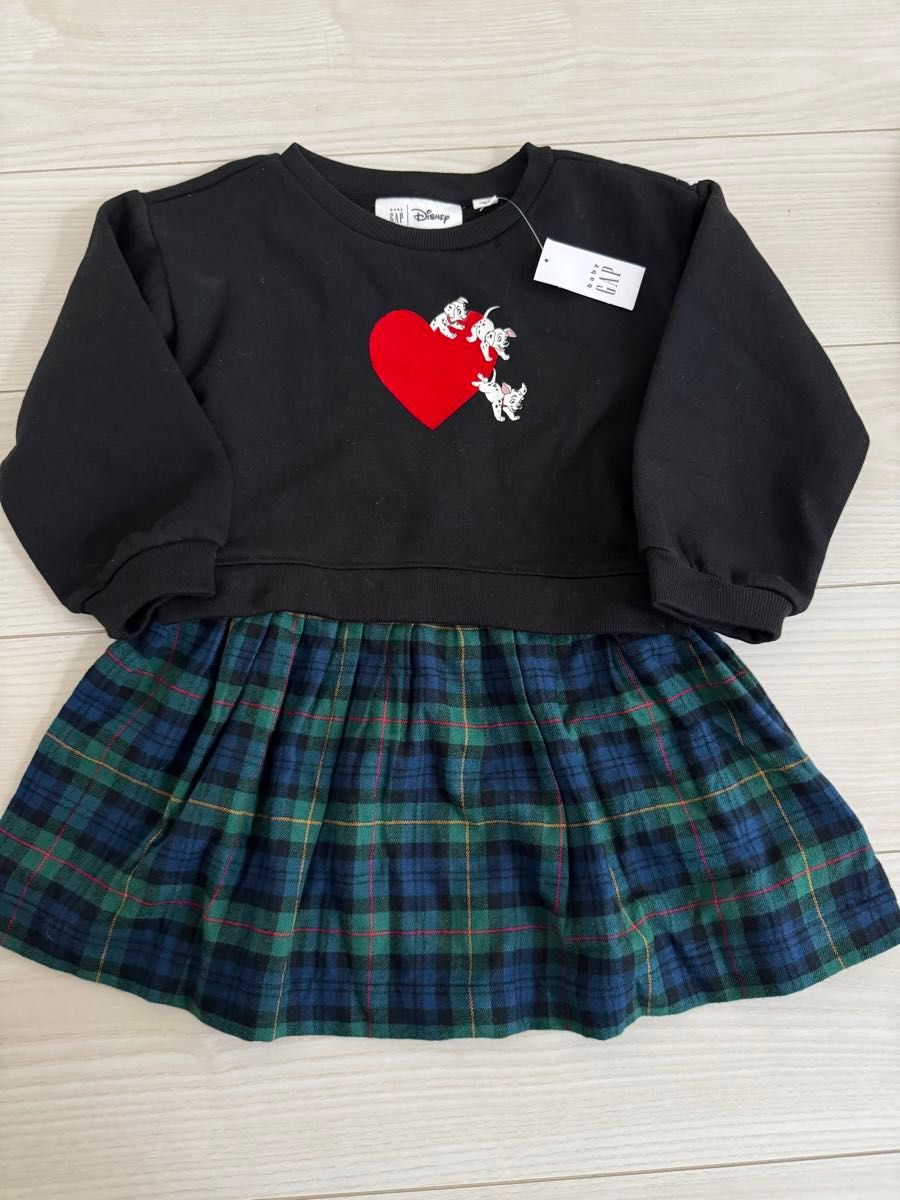 スウェットワンピース babyGap ディズニー ミニーマウス 100サイズ 女の子 キッズ 子供服 長袖 ワンピース