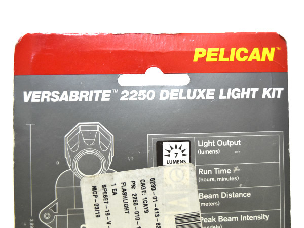 米軍実物 ペリカン Pelican VersaBrite 2250 Deluxe Light Kit ライト 陸軍 海兵隊 特殊部隊_画像5