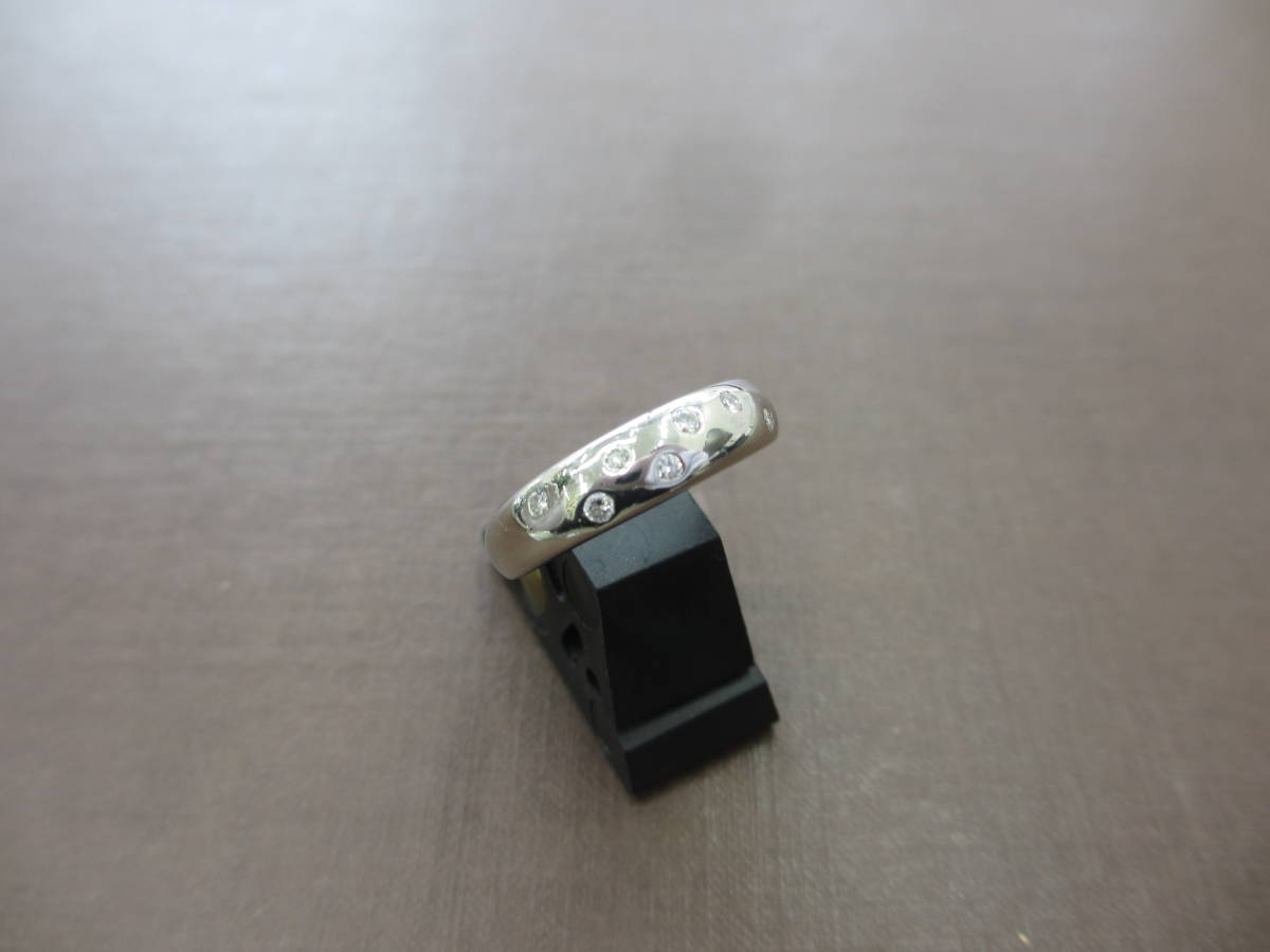 スタージュエリー Pt900 プラチナ リング 指輪 11号 ダイヤモンド 7石付き（0.13ct） 総重量 4.7ｇ USED ダイアモンド_画像1