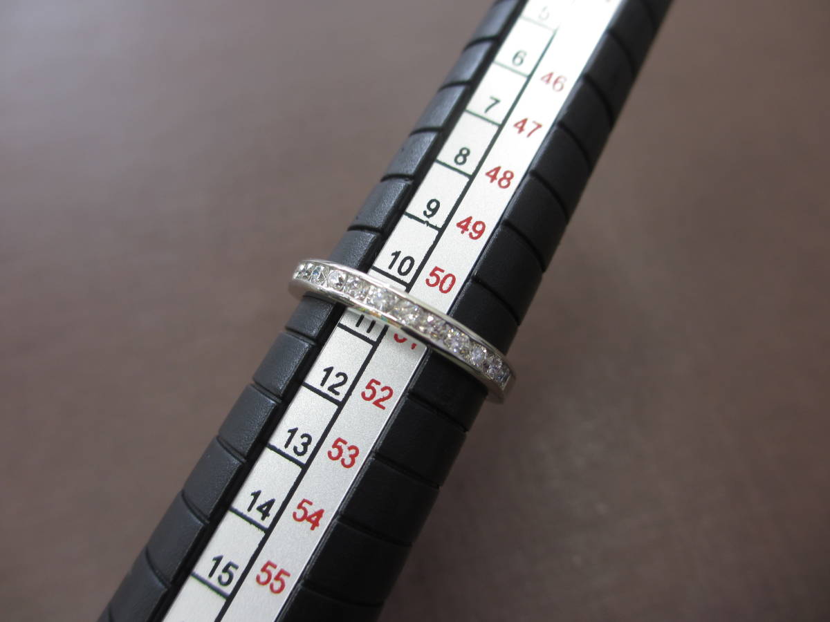 Pt900 プラチナ リング 指輪 11号 ダイヤモンド 12石付き（0.30ct） 総重量 2.43ｇ USED ダイアモンド_画像10