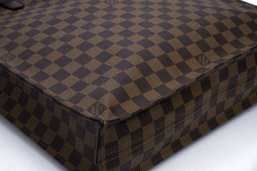 【使用わずか 極美品】 ルイヴィトン Louis Vuitton ダミエ サックプラ ブラウン系 トートバッグ ハンドバッグ A4収納 定価約15万 2037_画像7