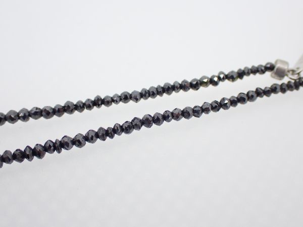 Black Diamond ブラックダイアモンド ネックレス 20.0ct K18WG 約5.4g 宝石 約44cm 装飾品 アクセサリー jewelry_画像2