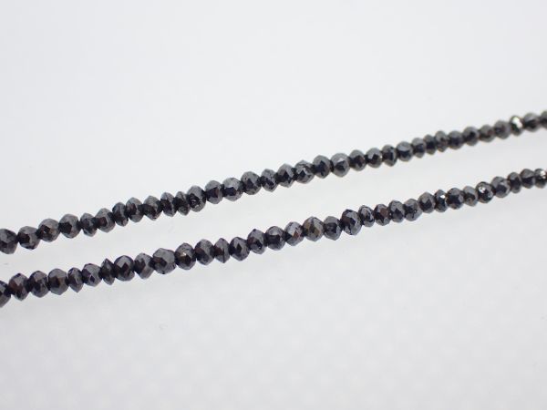 Black Diamond ブラックダイアモンド ネックレス 20.0ct K18WG 約5.4g 宝石 約44cm 装飾品 アクセサリー jewelry_画像3