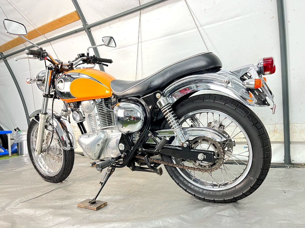 希少カラーのメッキ限定車 !! タイヤ新品 / 動画付 / 即乗りOK / 実動　 エストレヤ（検 sr srv ルネッサ gb cb cbx te ftr sl セロー ）_画像4