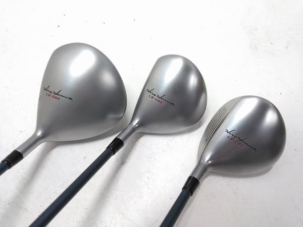 ◇送料無料 三本セット HONMA BIG-LB 280 チタニウム フェアウェイウッド 1W 4W 7W 純正カーボン SUPER LIGHT (S) (R) 星2 0212A3 @160 ◇の画像3