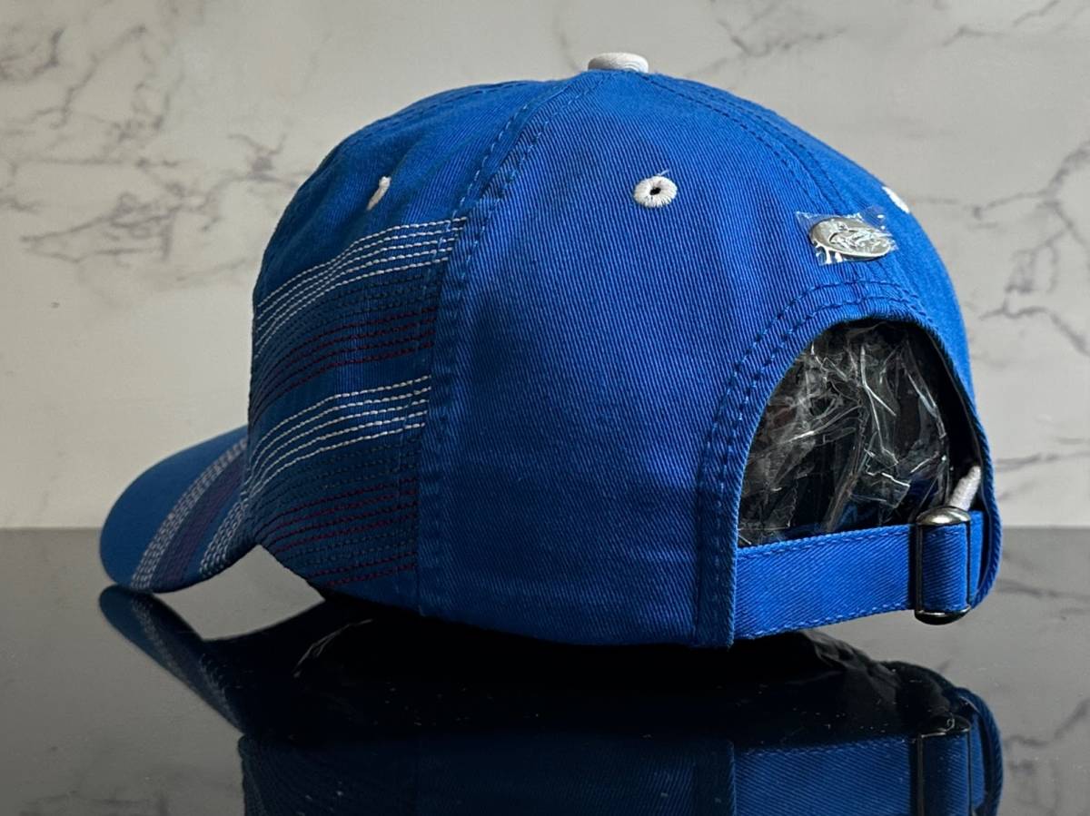 【未使用品】37D お洒落★GREG NORMAN グレグ ノーマン キャップ 帽子 CAP お洒落なブルーに希少なスッテッチデザイン♪《FREEサイズ》_画像6