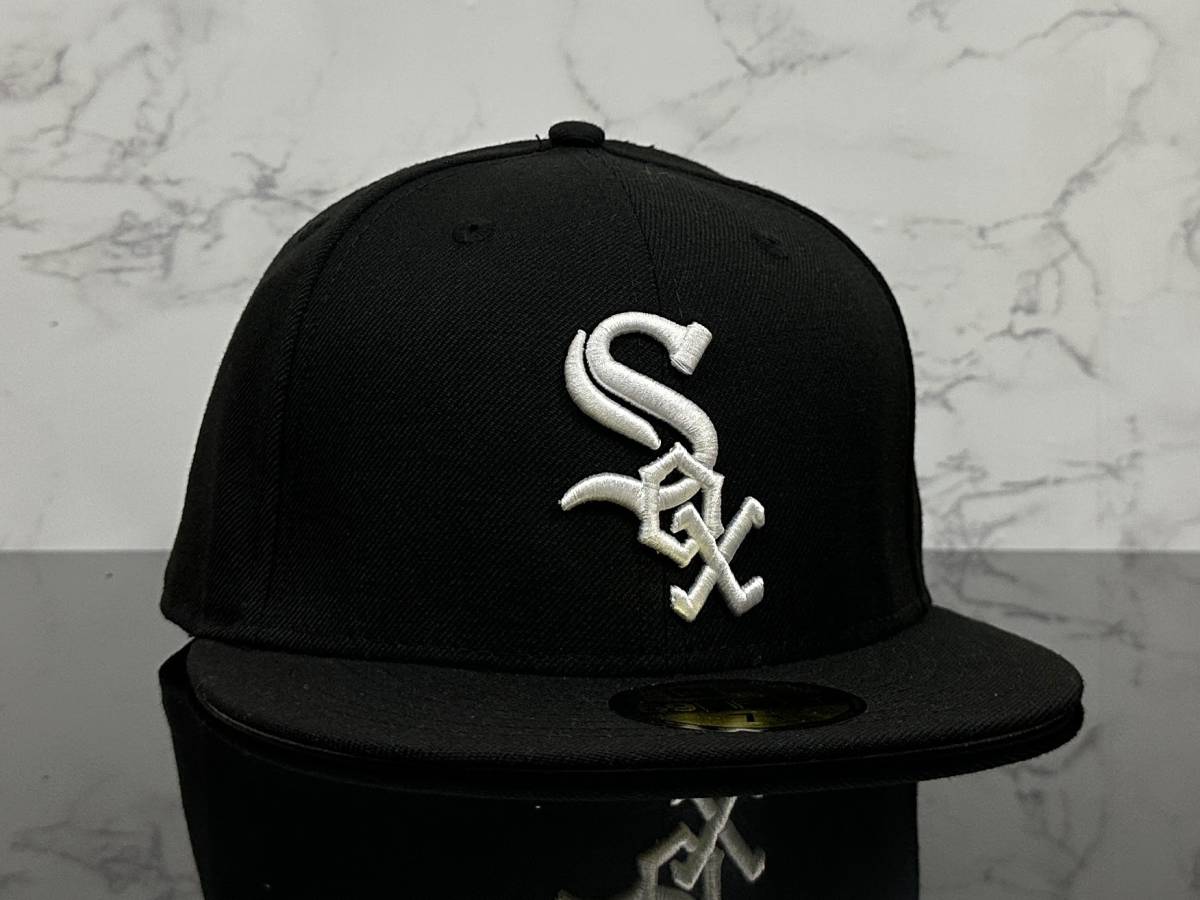 【未使用品】18C ★NEW ERAニューエラ 59FIFTY×MLB シカゴホワイトソックス Chicago White Soxコラボキャップ 帽子 CAP《SIZE 7・55.8㎝》_画像3