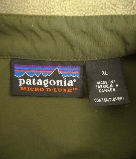 00s ヴィンテージ PATAGONIA パタゴニア MICRO D-LUXE スナップボタン フリースシャツ ベージュ カナダ製 VINTAGE 00年代 レアの画像2