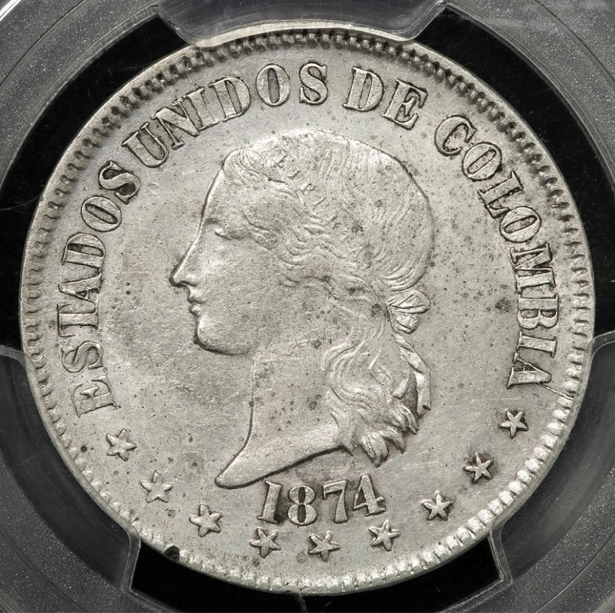 『PCGS AU55』コロンビア50センタボ銀貨(1874年) PCGS AU55』コロンビア50センタボ銀貨(1874年)|Yahoo!フリマ