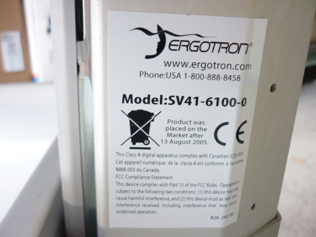 ☆エルゴトロン/ERGOTRON☆SV41-6100-0☆スタイルビュー☆ラップトップカート☆医療用 ナースワゴン☆4台有ります☆h03771_画像9