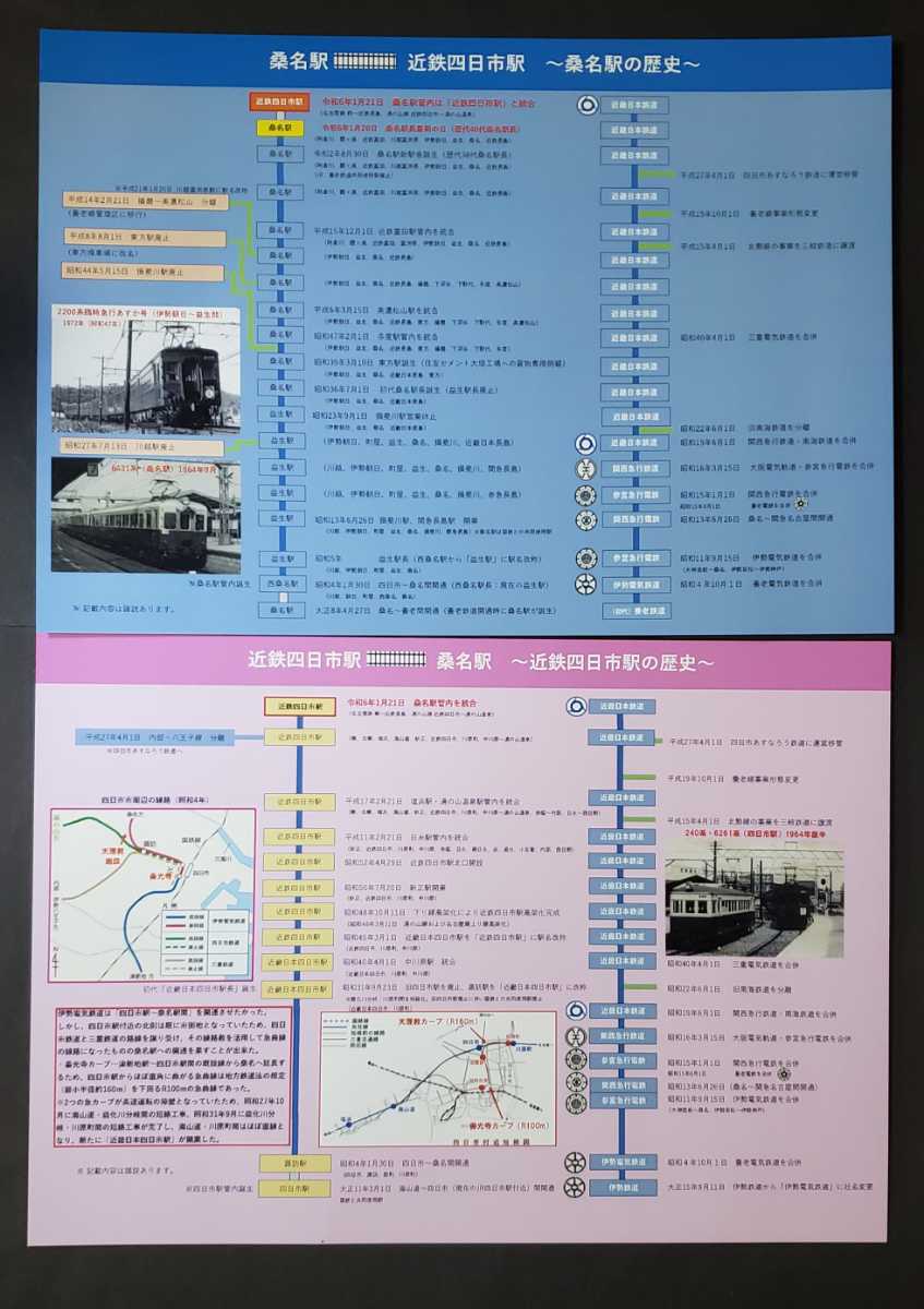 限定　近鉄　四日市駅～桑名間 開通95周年記念 記念入場券2種セット◆近畿日本鉄道_画像2