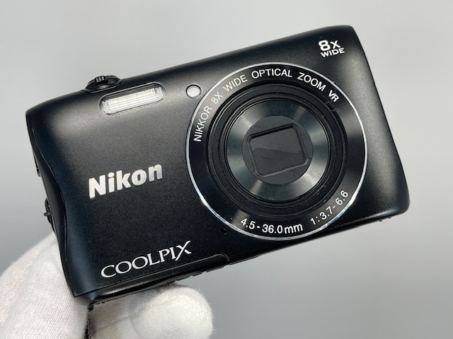 ニコン Nikon COOLPIX S3700 2005万画素(有効画素) 光学8倍ズーム/デジタル4倍ズーム コンパクトデジカメ ブラック USED品_画像2