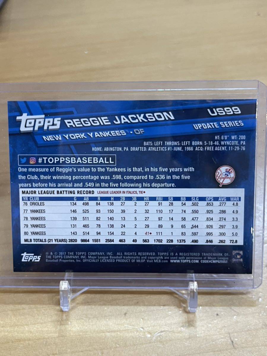 2017 Topps Update Reggie Jackson image variation SP レジージャクソン ショートプリント_画像2