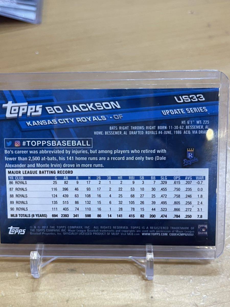 2017 Topps Update Bo Jackson image variation SP ショートプリント MLB ロイヤルズ ボージャクソン_画像2