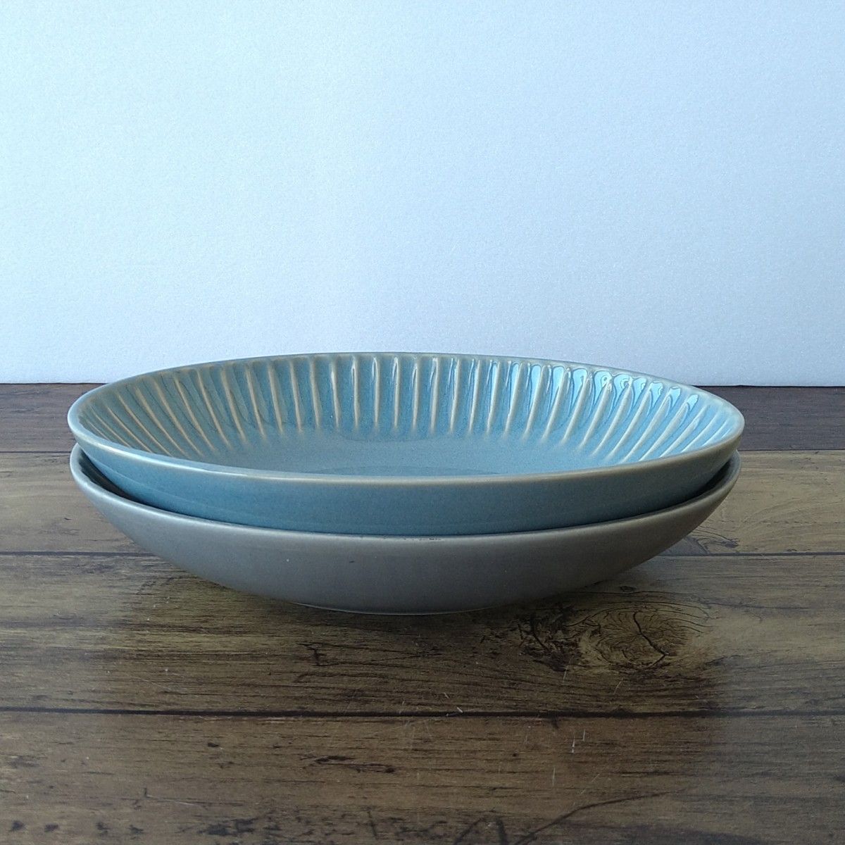 【2枚】新品 日本製 美濃焼 しのぎ オーバル深皿 楕円皿 浅鉢