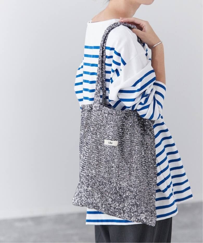 【Uhr / ウーア】☆Spangle Tote Bag 新品シルバー 【Uhr / ウーア】☆Spangle Tote Bag 新品シルバー