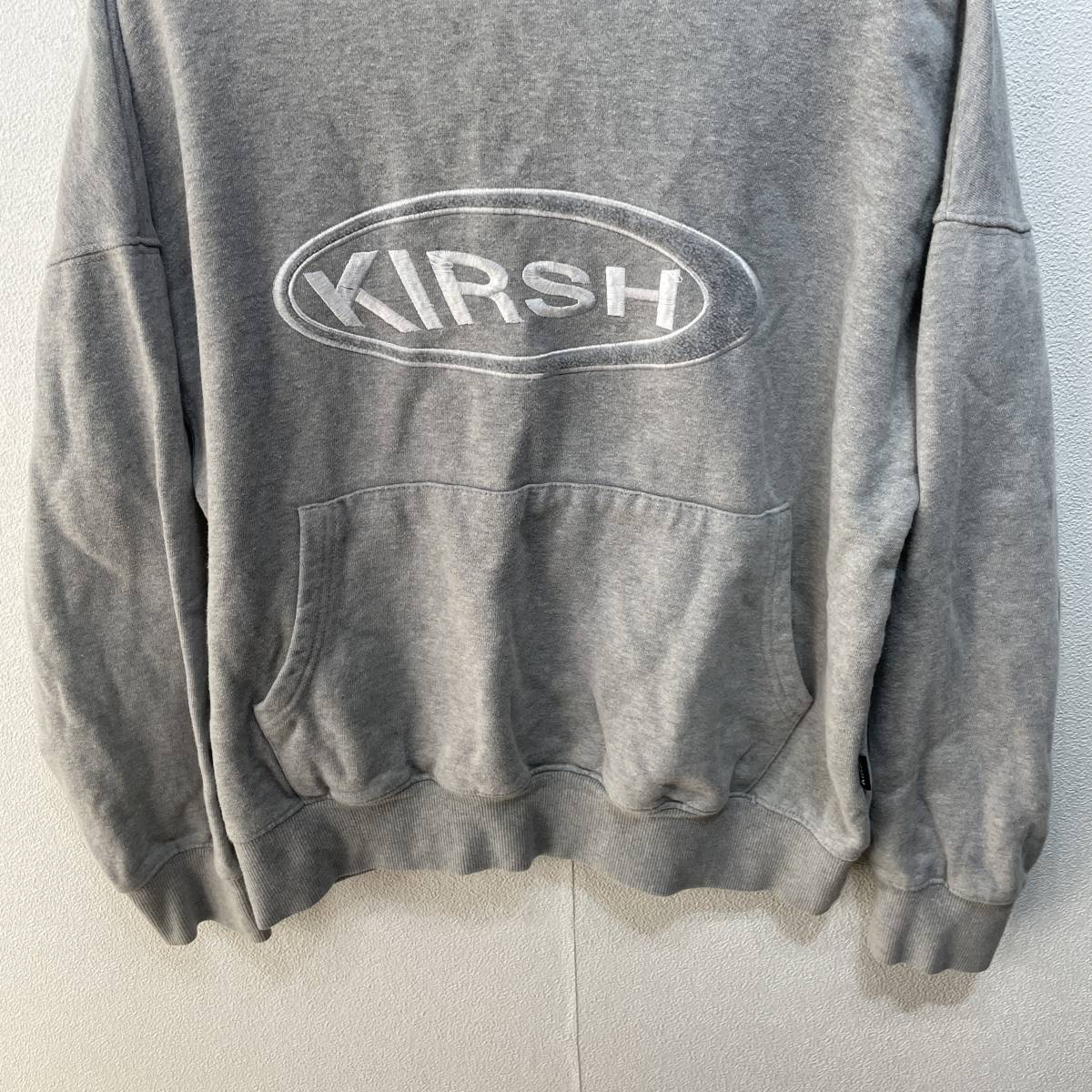 KIRSH/キルシー　パーカー　サイズ1　メンズS　相当　 灰/グレー　ビッグロゴ　人気 K3214_画像3