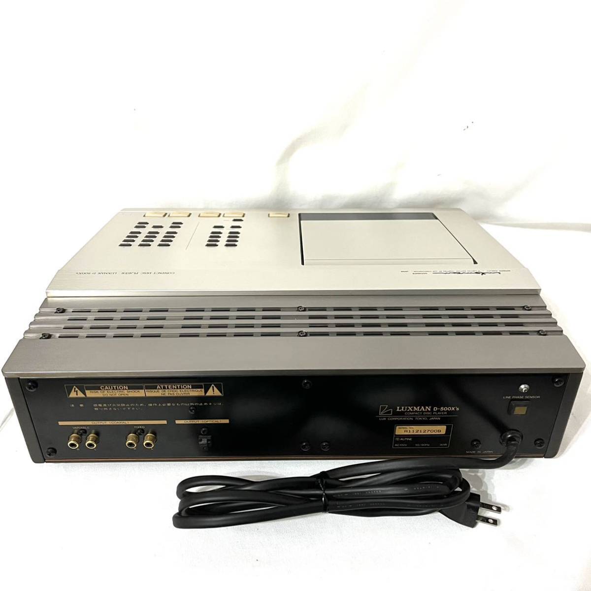 【美品☆取説付】LUXMAN ラックスマン CD プレーヤー D-500X's_画像9