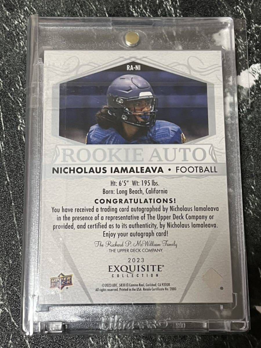 2023 upper deck goodwin champions NICHOLAUS IAMALEAVA exquisite collection rookie auto /99 直書きサイン ud_画像4