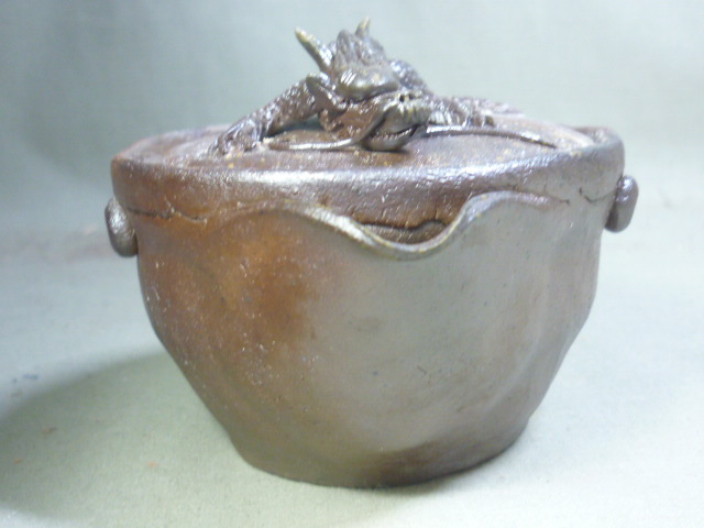 [ Bizen .* stock adjustment ] old hand Bizen handmade dragon . bin hand .. small ...:. tea utensils tea utensils 