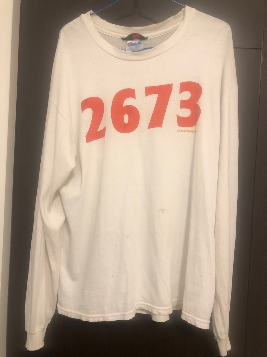 初期【L】 BAPE 西暦2673年 長袖Tシャツ猿の惑星 A BATHING APE 初期【L】 BAPE 西暦2673年 長袖Tシャツ猿の惑星 A BATHING APE