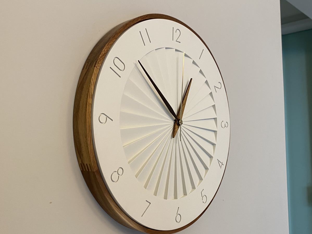 LUD Wall clock レジン+ウッド(検 ビンテージ,北欧ビンテージ,ミッドセンチュリー,イームズ,50's,60's,ジョージネルソン,サンバースト_画像2