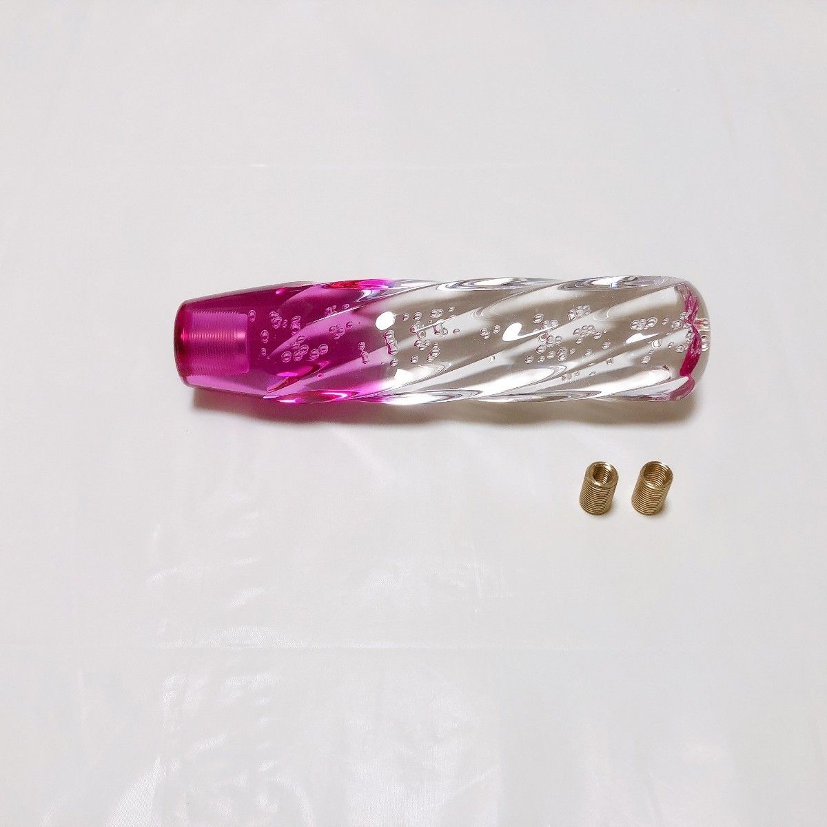 クリスタル シフトノブ バブル レバー 20cm グラデーション デコトラ 紫
