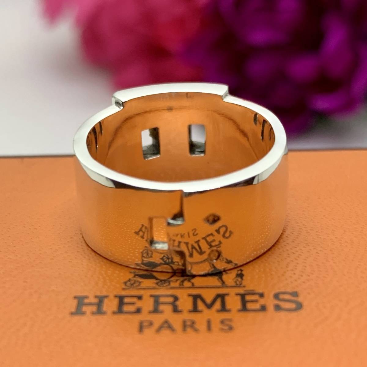 C72 極美品 HERMES エルメス 刻印56 ヘラクレス リング 16号_画像6