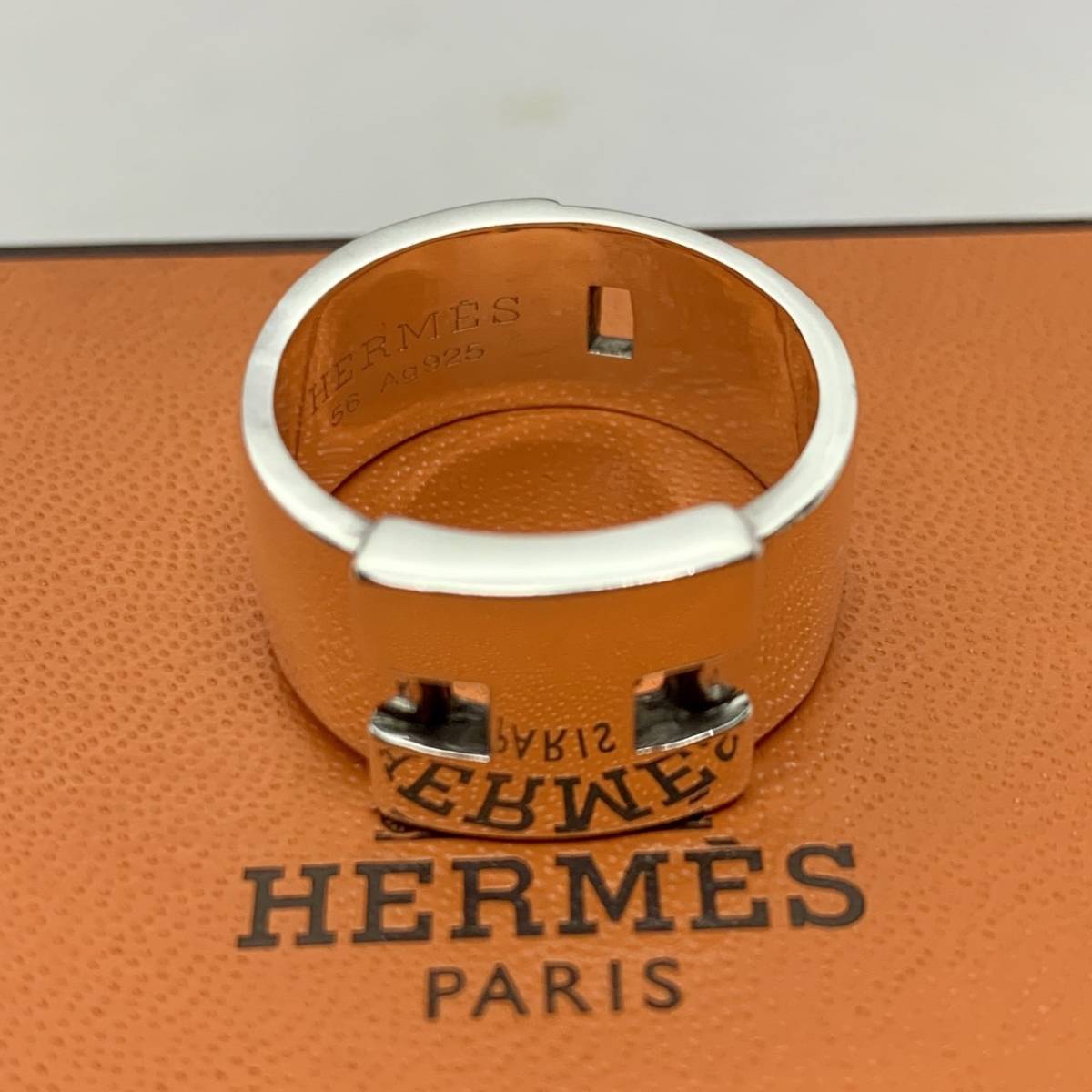 C72 極美品 HERMES エルメス 刻印56 ヘラクレス リング 16号_画像3