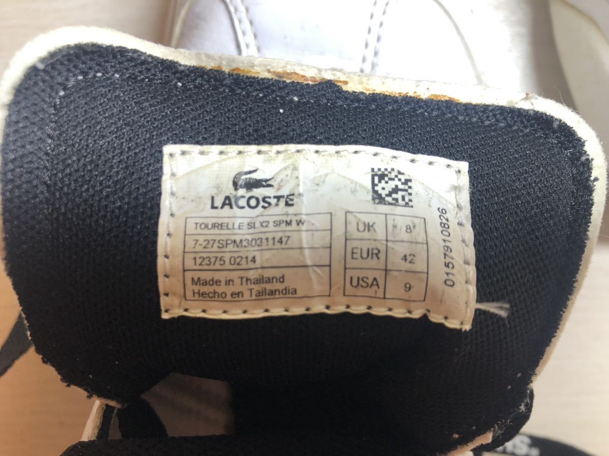 ラコステ　LACOSTE スニーカー　27㎝　中古品　古着_画像9