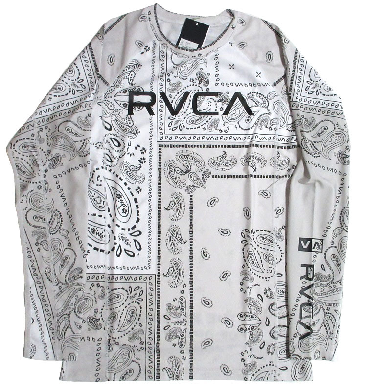 RVCA ルーカ バンダナ ラッシュガード XLサイズ 白 ホワイト 水着 長袖 サーフィン