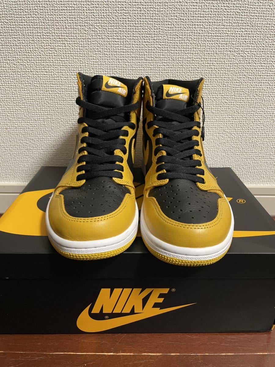 極美品 エアジョーダン1 パラン イエローオークル シカゴ/ダークモカ/AIR JORDAN/ダンク ロー SB/エアフォース/トラヴィス/Supreme/26.5_画像3