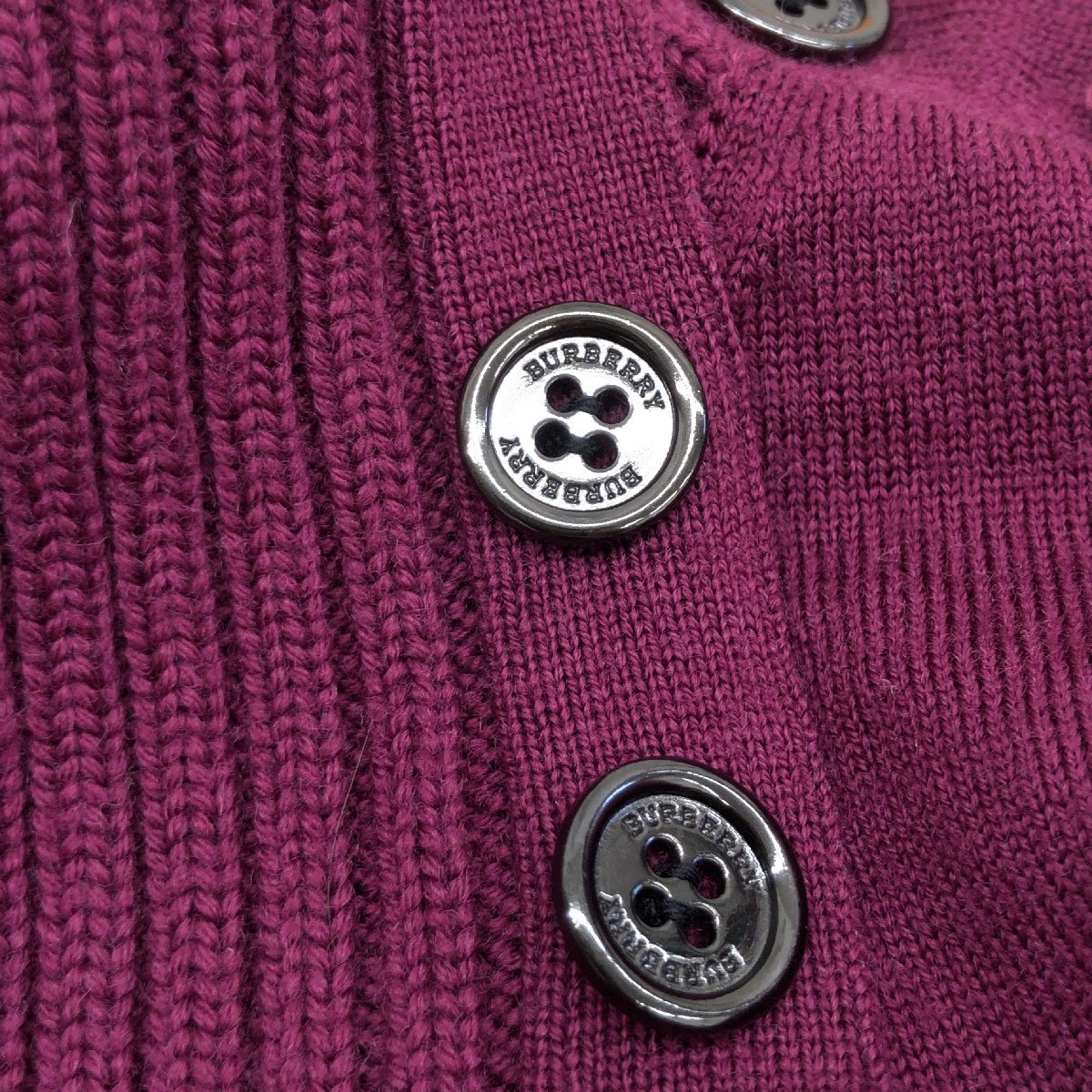 BURBERRY バーバリー ホース刺繍 ウール100% タートルネック ニット セーター 2(M相当) 紫 パープル 長袖 国内正規品 レディース 女性用_画像6