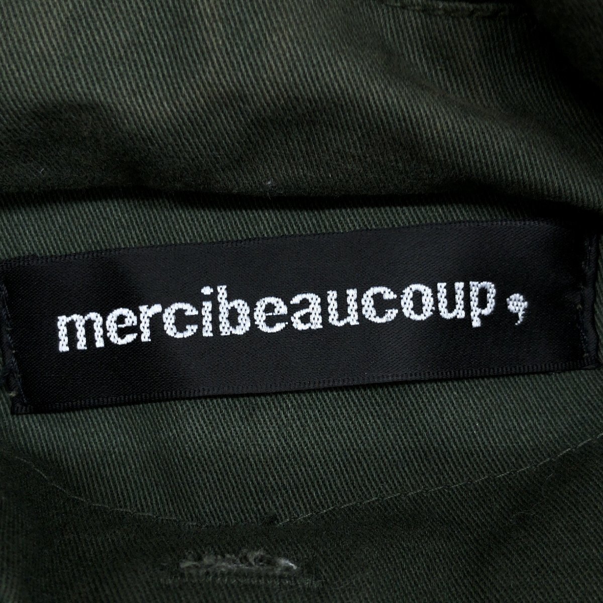 ◆mercibeaucoup, メルシーボークー 定価35,200円 メルモッズ ボリュームファー モッズコート 0(S) 緑 グリーン 国内正規品 レディース_画像3