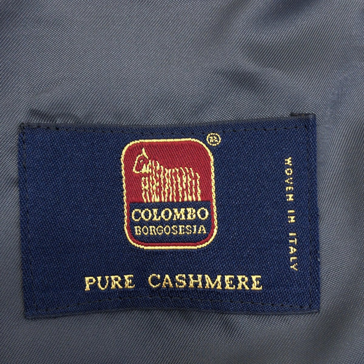 ◆美品 老舗 Tailor Fukuoka テーラーフクオカ 伊COLOMBO社製生地 最高級カシミヤ100% ステンカラーコート 3XL相当 特大 大きい 4L 紳士_画像4