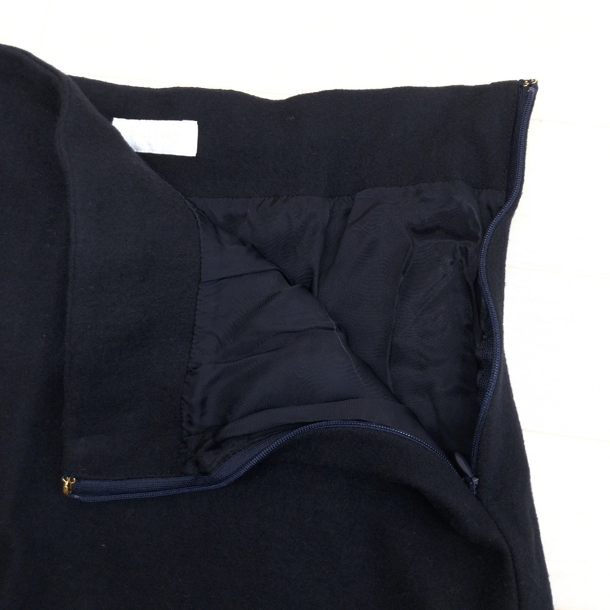 Ballsey ボールジィ ウール100% フレアスカート 40(L) w70 濃紺 ネイビー 日本製 ミモレ丈 国内正規品 レディース トゥモローランド_画像5