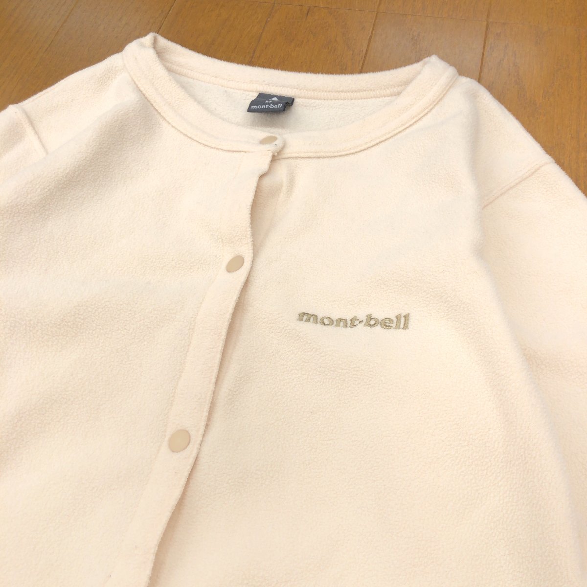 mont-bell モンベル #1114163 定価5,390円 シャミース カーディガン M ベージュ フリース 羽織り 国内正規品 レディース アウトドア_画像5