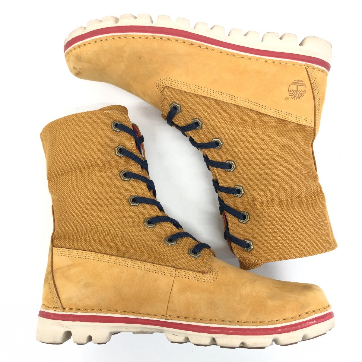 ●Timberland ティンバーランド アースキーパーズ ブルックトン ロールトップ ブーツ US6.5(23.5cm) キャメル レースアップブーツ 女性用_画像7