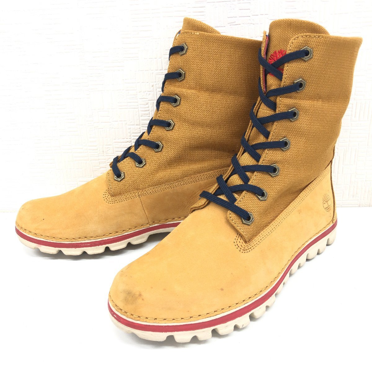 ●Timberland ティンバーランド アースキーパーズ ブルックトン ロールトップ ブーツ US6.5(23.5cm) キャメル レースアップブーツ 女性用_画像1