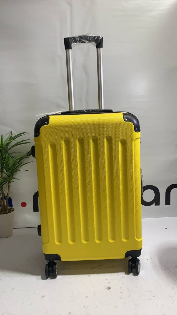 スーツケース　Mサイズ　選べるカラー　キャリーバック　キャリーケース　SC106-24-yl イエロー_画像1