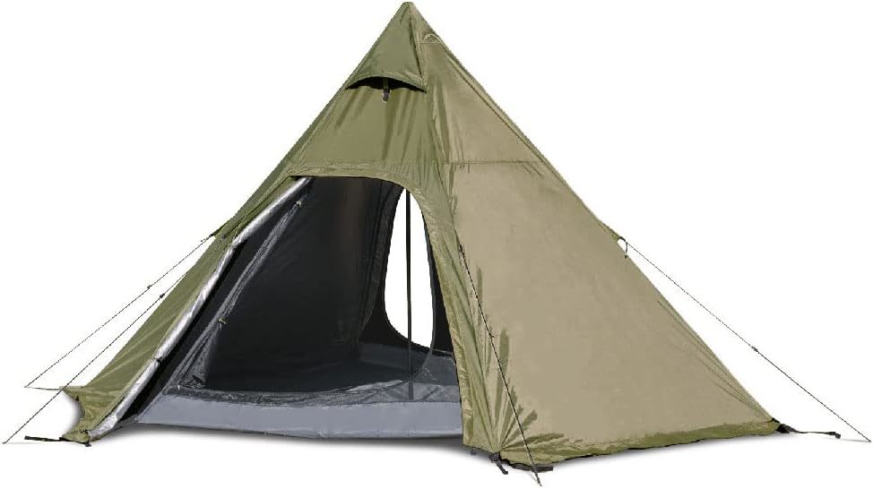 テント ワンポールテント 大型 2人-4人用 設置簡単 ソロ キャンプ メッシュ 防水 防虫 収納袋付き あすつく sl-zp320-gn_画像1