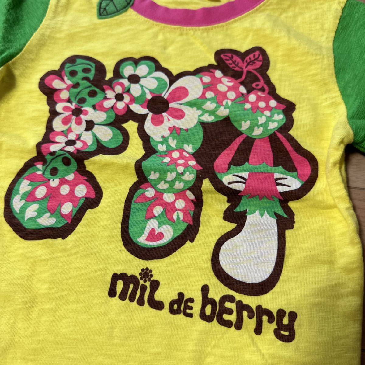  новый товар MIL DE BERRY Mill te Berry накладывающийся надеты способ футболка с длинным рукавом long T4095 иен девочка ребенок одежда Kids rio ширина гора g ковер laJAM