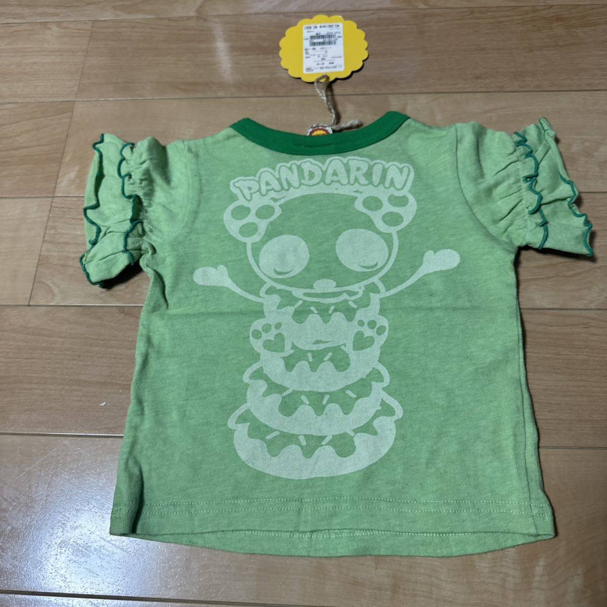 新品ミルデベリー　パンダリン両プリ　フリル半袖Tシャツ100 定価3045円　女の子　子供服キッズ　リオ横山　グラグラJAM_画像7