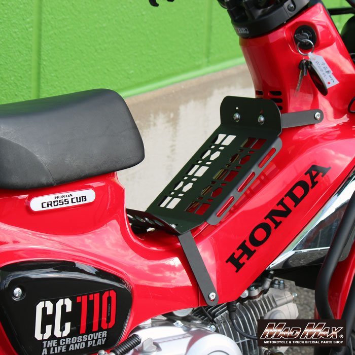 バイク用品 Mr Quick製 HONDA ホンダ クロスカブ用 CC50 CC110 AA06 JA45 JA60 センターキャリア ブラック/CROSS CUB 荷台【送料800円】_画像4