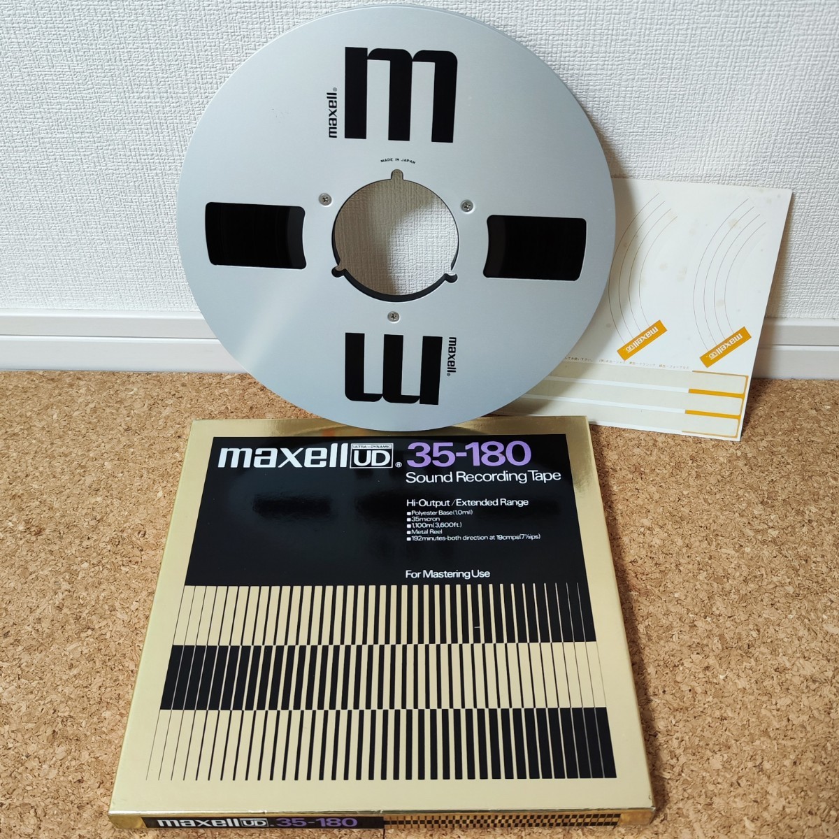 オープンリールテープ　10号 maxell UD 35-180 １本　、メタルリール　マクセル　中古　録音済み　オープンリール　昭和レトロ_画像1