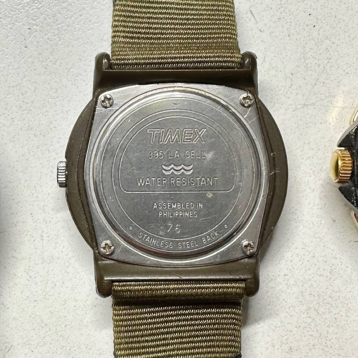 【TIMEX 腕時計まとめて4本】タイメックス INDIGLO WR30/EXPEDITION WR50M/395LA CELL/376MA CELL_画像9
