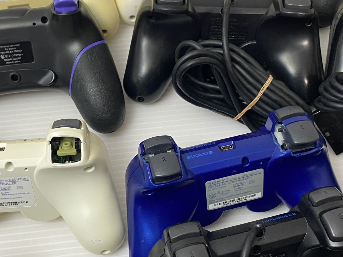 ソニーPS品 大量 まとめ ps2,3 デュアルショック2,3コントローラ14個 PlayStation2,3 コントローラDUALSHOCK2,3 動作未確認ジャンク(263)_画像8