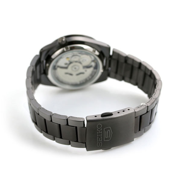 セイコー5 逆輸入モデル 自動巻き 腕時計 メンズ 黒い稲妻 セイコー ファイブ SEIKO SNKE03K1 オールブラック 黒_画像5