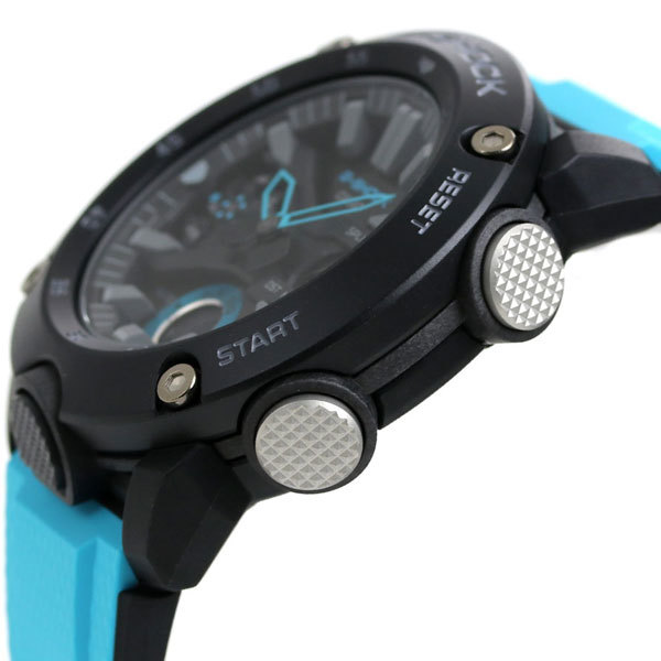 G-SHOCK Gショック GA-2000 アナデジ メンズ 腕時計 GA-2000-1A2DR ブラック×ライトブルー カシオの画像3